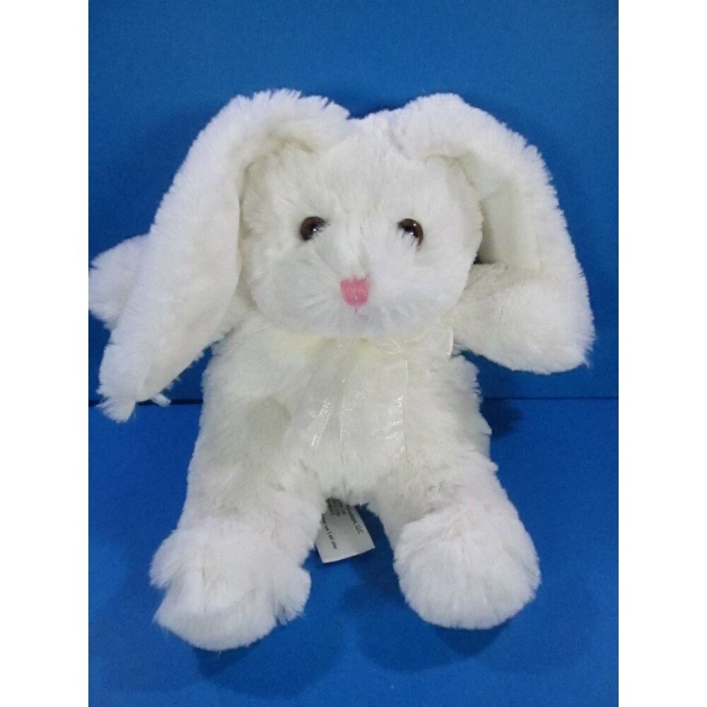 Animal Adventure White Plush Bunny Rabbit 11" Stuffed Toy